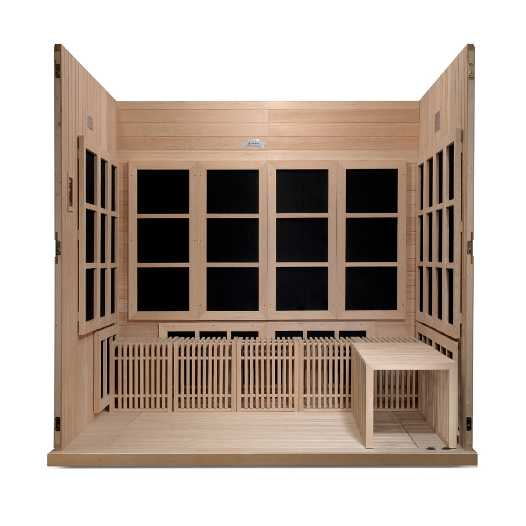 Golden Designs Catalonia 8-person PureTech™ FAR Infrared Sauna, Near Zero EMF