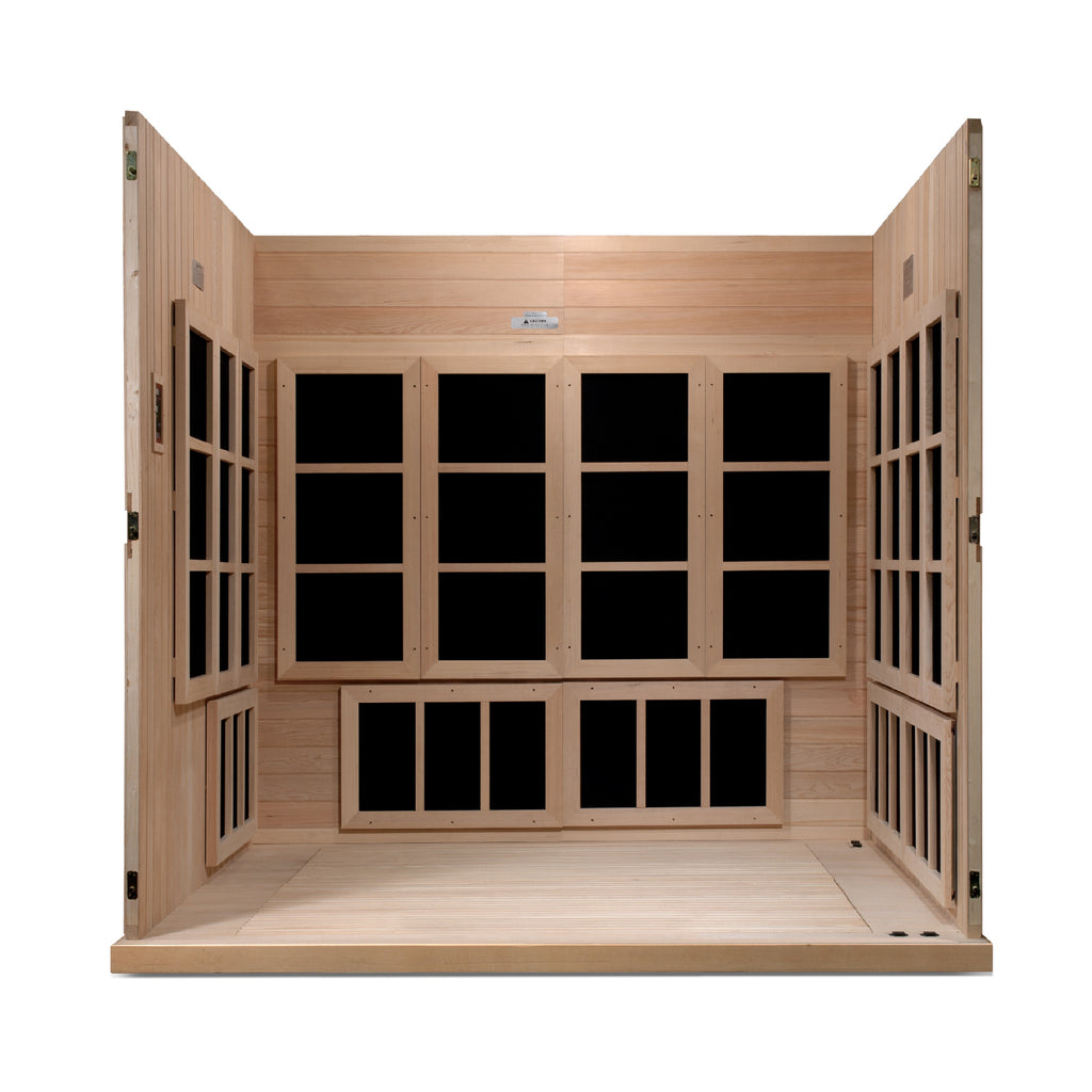 Golden Designs Catalonia 8-person PureTech™ FAR Infrared Sauna, Near Zero EMF