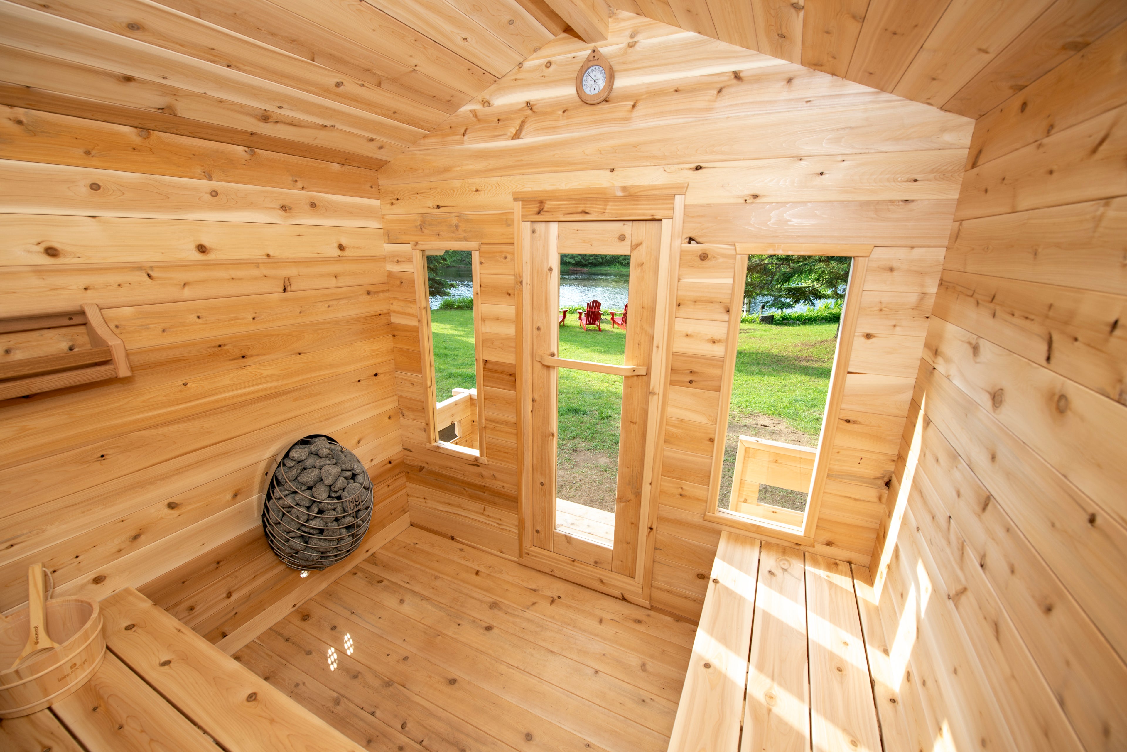 Leisurecraft CT Georgian Cabin Sauna with Porch