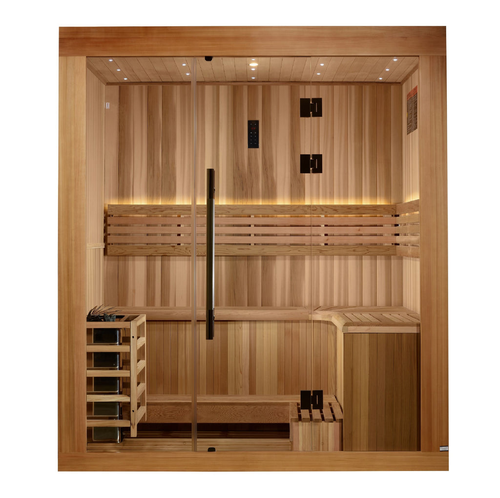 Golden Designs "Copenhagen Edition" 3 Person Traditional Sauna
